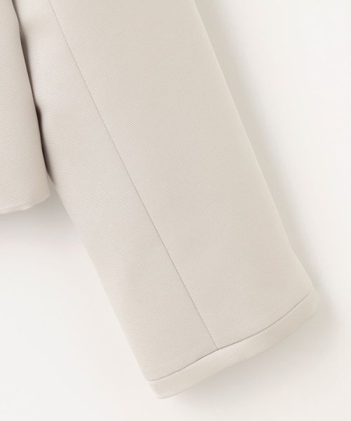 【洗える】グログランノーカラー ジャケット 