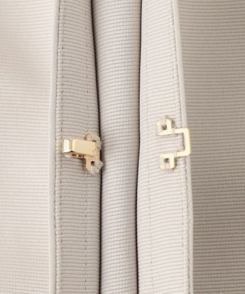 【洗える】グログランノーカラー ジャケット 