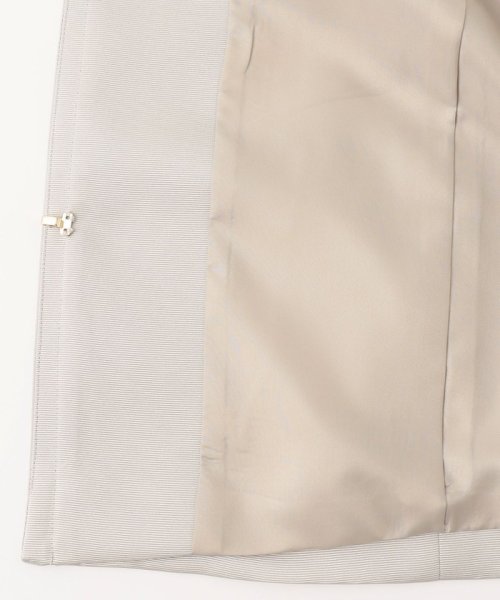 【洗える】グログランノーカラー ジャケット 