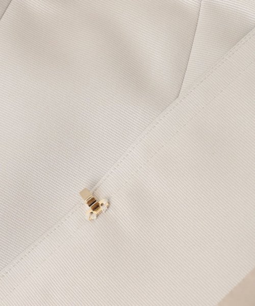 【洗える】グログランノーカラー ジャケット 