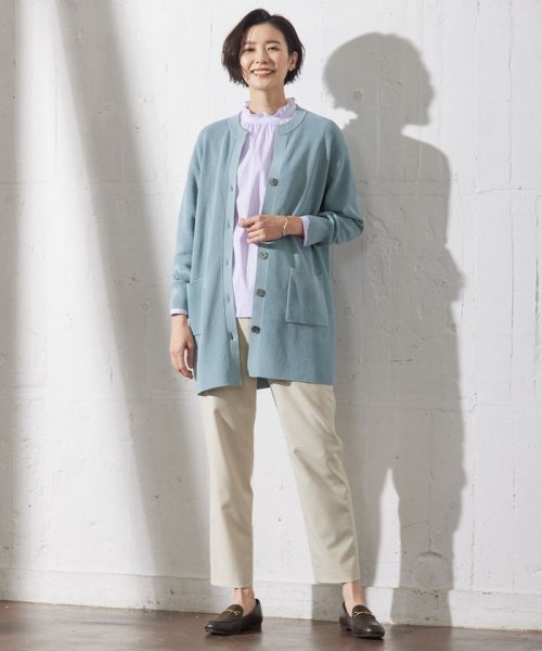 J.PRESS LADIES（LARGE SIZE）(J．プレス　レディス（大きいサイズ）)/【洗える】ORGANIC GASS COTTON キーネック カーディガン/img04