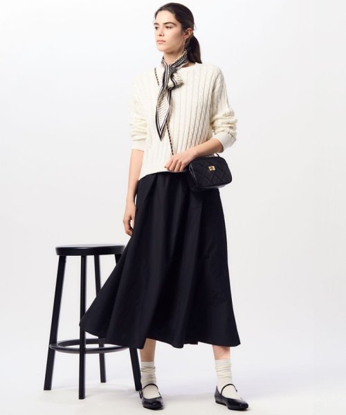 【洗える】ルミエールタフタ フレアスカート 