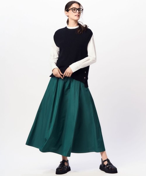 【洗える】ルミエールタフタ フレアスカート 