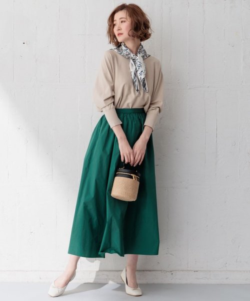 【洗える】ルミエールタフタ フレアスカート 