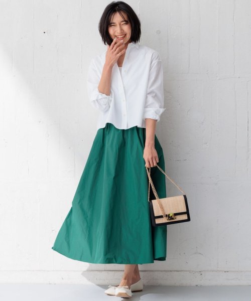 【洗える】ルミエールタフタ フレアスカート 