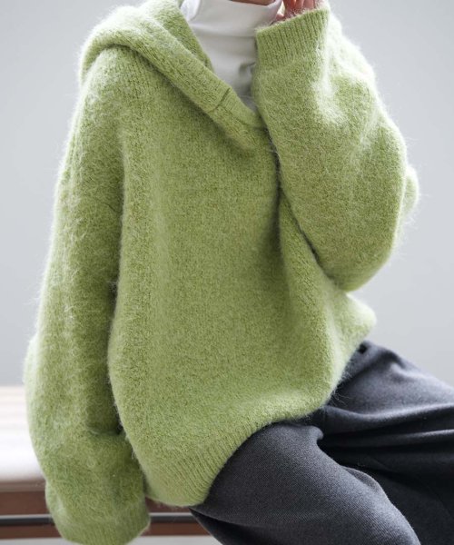 ARGO TOKYO(アルゴトウキョウ)/Wool Blend Hoodie Knit Pullover 25071 フードニットプルオーバー　ニットプルオーバー　フード付き　フーデイニット　セーター　/img28