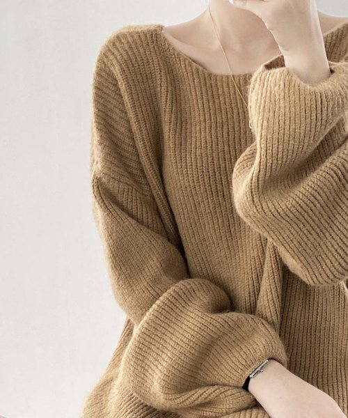 ARGO TOKYO(アルゴトウキョウ)/Boat－neck Loose Knit Onepiece 29093　ボートネックルーズニットワンピース　ボートネックワンピース　ルーズニットワンピース　ニッ/img10