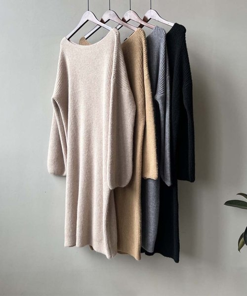 ARGO TOKYO(アルゴトウキョウ)/Boat－neck Loose Knit Onepiece 29093　ボートネックルーズニットワンピース　ボートネックワンピース　ルーズニットワンピース　ニッ/img29