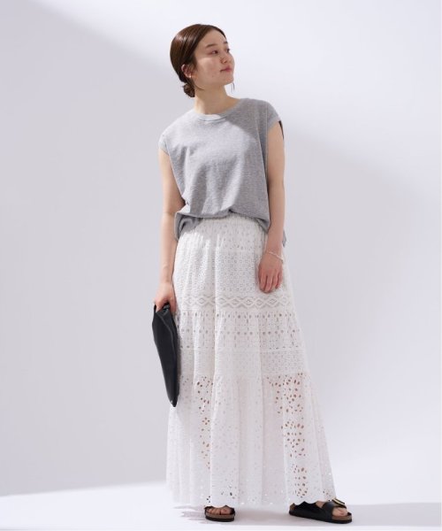 《WEB限定/追加3》コットンレースティアードスカート 品番：23060900080020 こちらの商品は