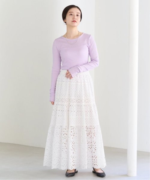 《WEB限定/追加3》コットンレースティアードスカート 品番：23060900080020 こちらの商品は