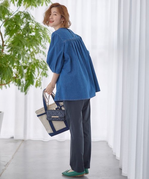 NIJYUSANKU（LARGE SIZE）(２３区（大きいサイズ）)/【Oggi4月号掲載/洗える】23区DENIM ライトダンガリー ブラウス/img04