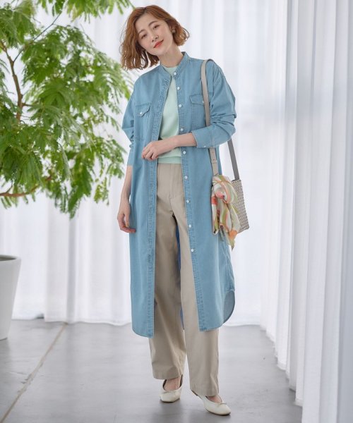 NIJYUSANKU（SMALL SIZE）(23区（小さいサイズ）)/【Oggi4月号掲載/洗える】23区DENIM ライトダンガリー シャツワンピース/img06