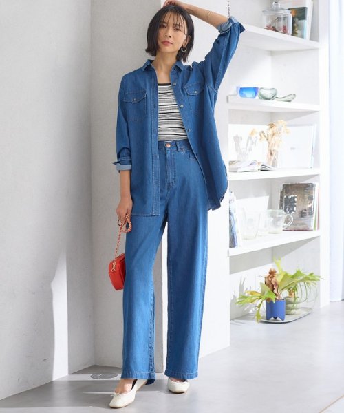 NIJYUSANKU（SMALL SIZE）(23区（小さいサイズ）)/【Oggi4月号掲載/洗える】23区DENIM ライトダンガリー ワイドパンツ/img11