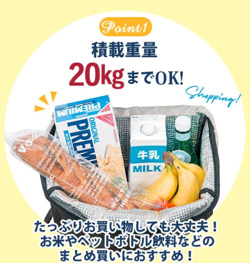 BACKYARD FAMILY(バックヤードファミリー)/cocoro（コ・コロ）保冷/保温機能付きショッピングカート/img03