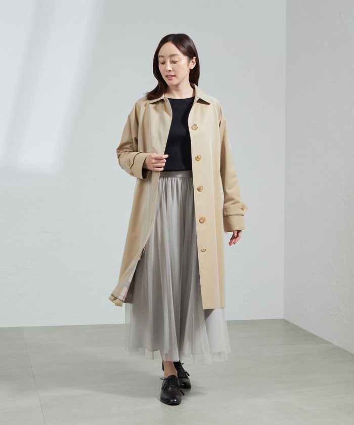 ＜100年コート＞クラシックバルマカーンコート(三陽格子