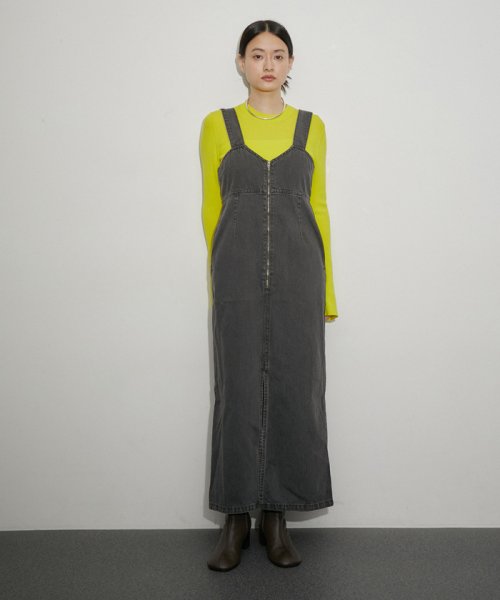 【サステナブル】デニムサロペットスカート サステナブル COTTON size