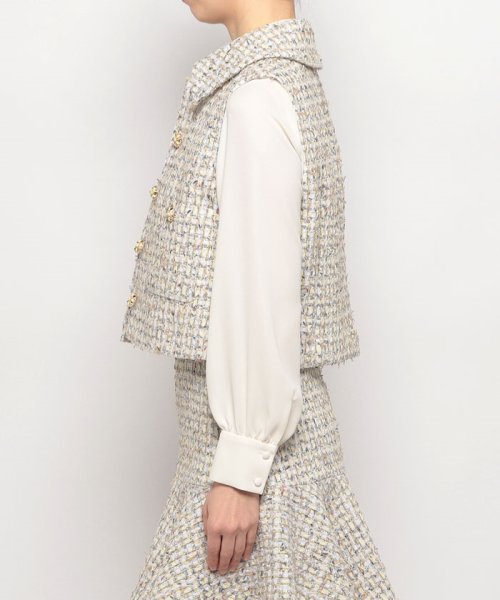 【LOULOU WILLOUGHBY】LINTONツイードミニベスト LOULOU