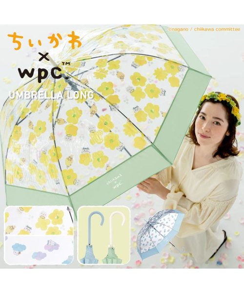 Wpc．(Wpc．)/【Wpc.公式】［ビニール傘］ちいかわ 花かんむり 親骨60cm 大きい ジャンプ傘 傘 レディース 雨傘 長傘 おしゃれ 可愛い 女性 通勤 通学/img01