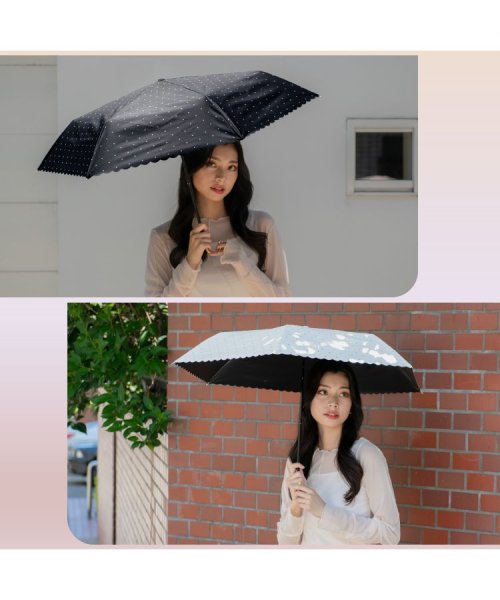 Wpc．(Wpc．)/【Wpc.公式】日傘 遮光ドットパールベルト ミニ 50cm 完全遮光 遮熱 UVカット 晴雨兼用 レディース 折りたたみ おしゃれ 可愛い 折り畳み傘/img10