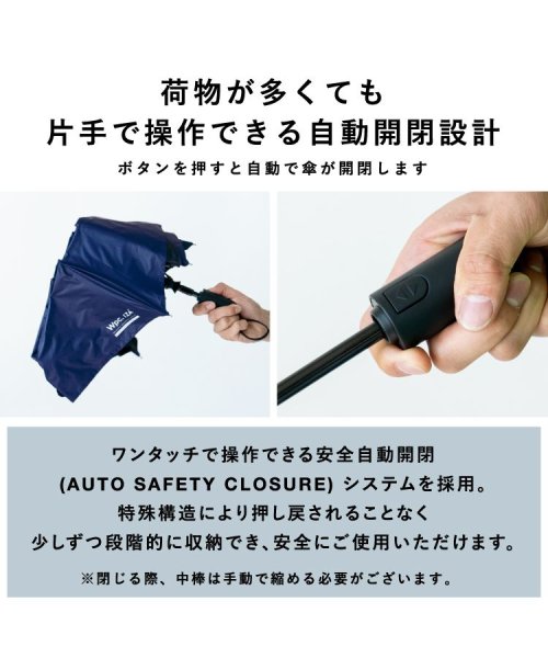 Wpc．(Wpc．)/【Wpc.公式】日傘 IZA Type:Automatic & Safe 54cm 自動開閉 完全遮光 遮熱 UVカット 晴雨兼用 メンズ レディース 折り畳み/img05