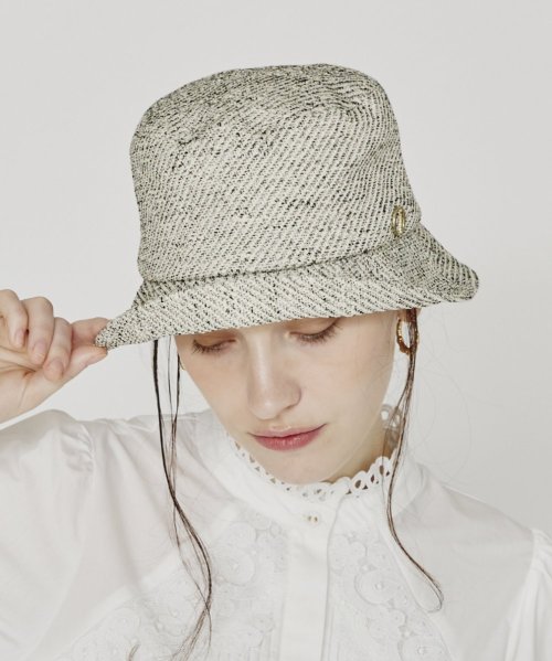 Chapeaud'O(Chapeaud’O)/Chapeau d' O Summer Tweed Bucket/img12