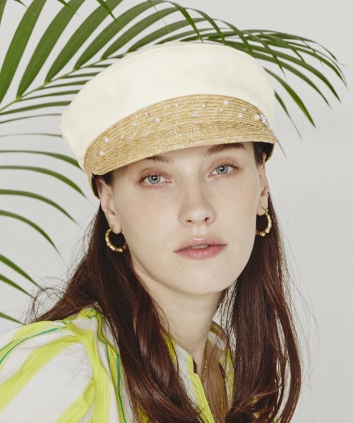 Chapeaud'O(Chapeaud’O)/Chapeau d' O Straw X Denim Marine Cas/img02