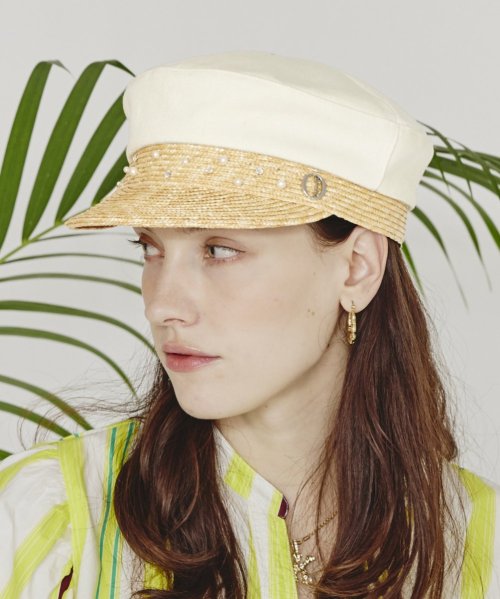 Chapeaud'O(Chapeaud’O)/Chapeau d' O Straw X Denim Marine Cas/img03