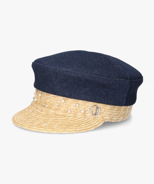 Chapeaud'O(Chapeaud’O)/Chapeau d' O Straw X Denim Marine Cas/img07