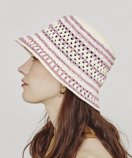 Chapeaud'O(Chapeaud’O)/Chapeau d' O Crochet Border Bucket/img02