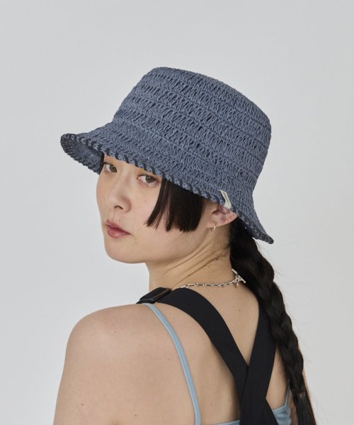 OVERRIDE(OVERRIDE)/OVERRIDE PAPER CROCHET ST BUCKET HAT/img01