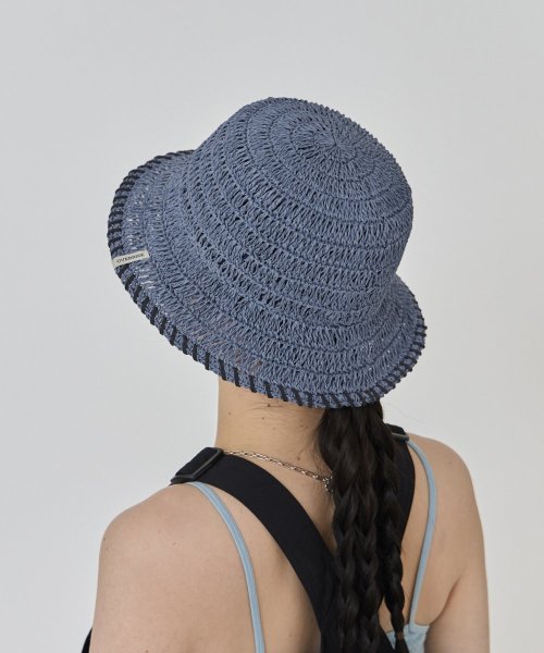 OVERRIDE(OVERRIDE)/OVERRIDE PAPER CROCHET ST BUCKET HAT/img04