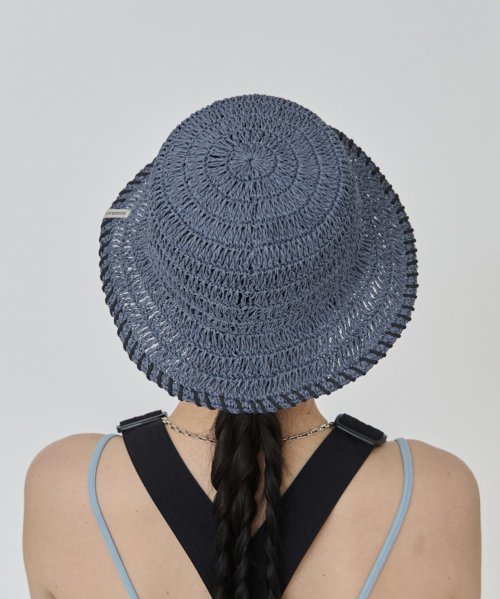 OVERRIDE(OVERRIDE)/OVERRIDE PAPER CROCHET ST BUCKET HAT/img05