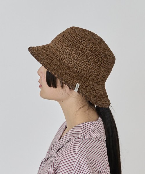 OVERRIDE(OVERRIDE)/OVERRIDE PAPER CROCHET ST BUCKET HAT/img08