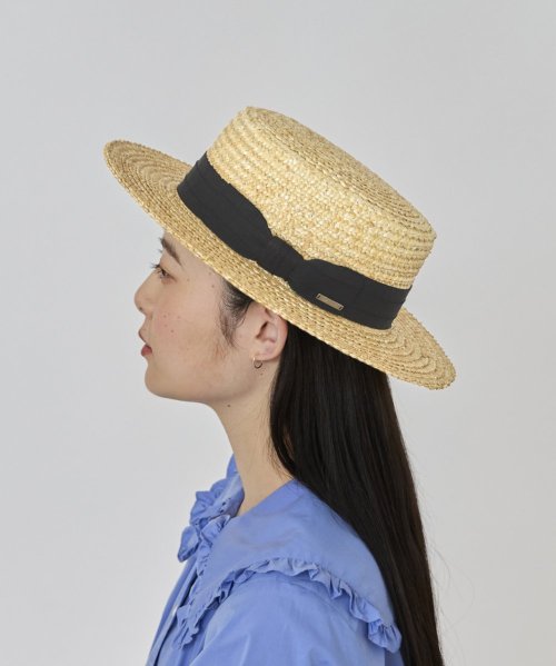 OVERRIDE(OVERRIDE)/OVERRIDE TOOTHED STRAW BOATER/img04