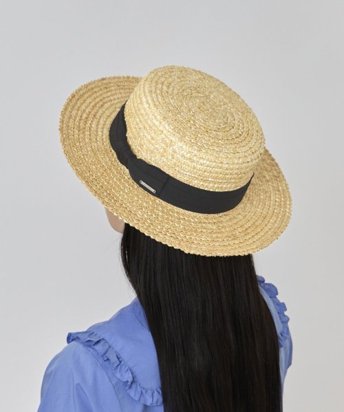 OVERRIDE(OVERRIDE)/OVERRIDE TOOTHED STRAW BOATER/img05