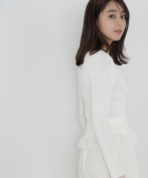 NATURAL BEAUTY BASIC(ナチュラルビューティーベーシック)/シアーフリルリブニット　24SS/img13