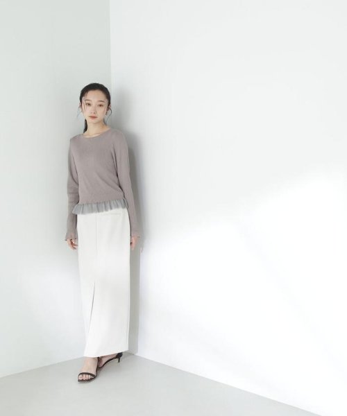 NATURAL BEAUTY BASIC(ナチュラルビューティーベーシック)/シアーフリルリブニット　24SS/img19