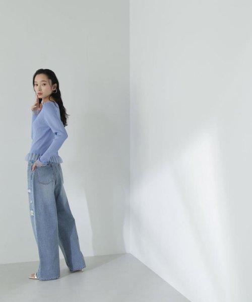 NATURAL BEAUTY BASIC(ナチュラルビューティーベーシック)/シアーフリルリブニット　24SS/img26