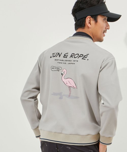 JUN and ROPE(ジュン＆ロペ)/【吸汗速乾】2WAYバックメッシュポンチクルーネックプルオーバー/img02