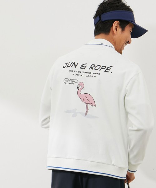 JUN and ROPE(ジュン＆ロペ)/【吸汗速乾】2WAYバックメッシュポンチクルーネックプルオーバー/img07