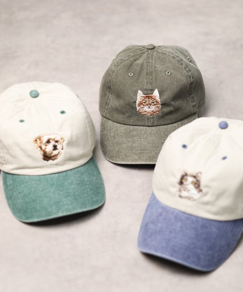 ar/mg(エーアールエムジー)/【W】【NH－1200ANI】【it】【RIVER UP】ANIMAL EMBROIDERY PIGMENT DYE BASEBALL LOW CAP/img01