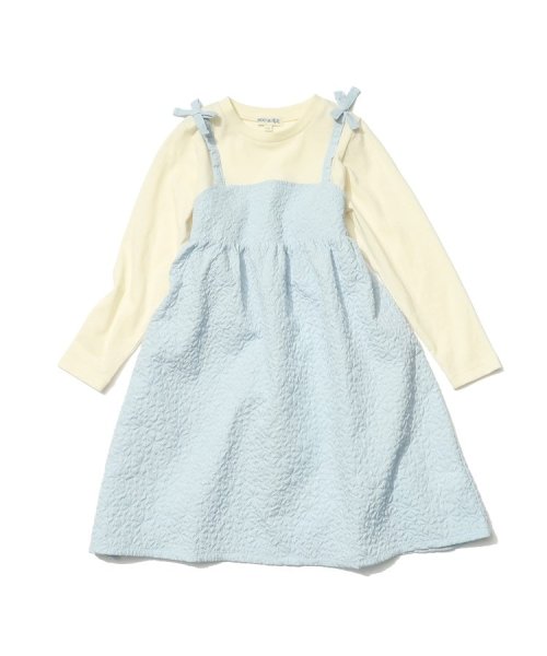 SHOO・LA・RUE(Kids) (シューラルーキッズ)/【110－140cm】エンボス使いドッキングキャミワンピース/img03