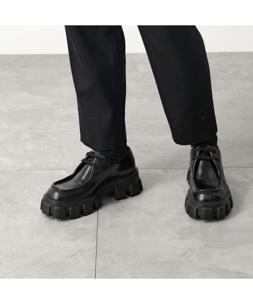 PRADA モノリス サイズ6.5 レザー ローファー 厚底（プラダ