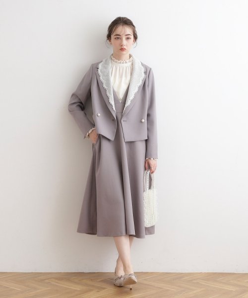 Couture Brooch(クチュールブローチ)/レース衿付きアソート ショートジャケット/img25