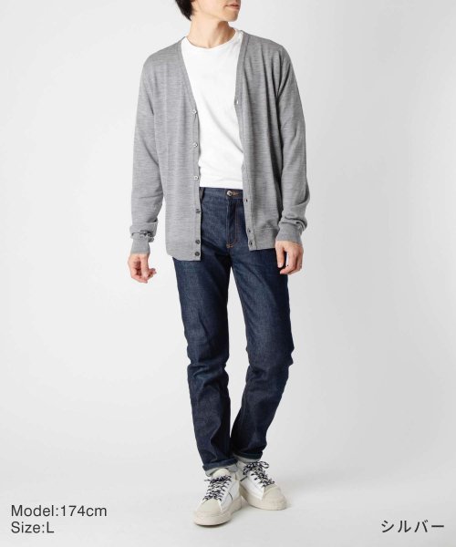 ジョンスメドレー JOHN SMEDLEY PETWORTH カーディガン メンズ 長袖 Vネック エクストラファインメリノウール 30ゲージ PETWORTH R1981527560(15290円)
