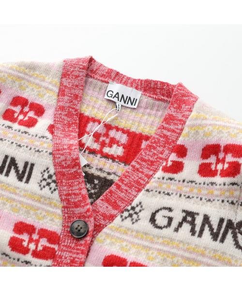 GANNI(ガニー)/GANNI ニット カーディガン Logo Wool Mix Cardigan Vネック/img15