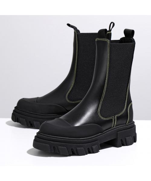 GANNI(ガニー)/GANNI ショートブーツ Mid Chelsea Boot Yellow Stitch/img01