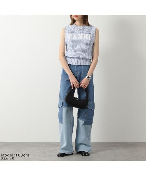 GANNI(ガニー)/GANNI ニットベスト Cotton Rope Vest ロゴ クルーネック/img04