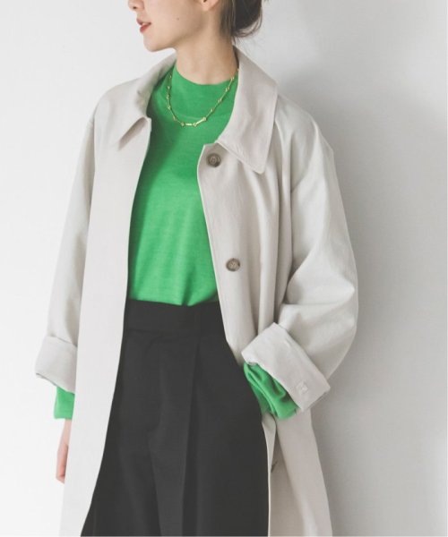 ライトフルクロススタンドカラーロングコート 