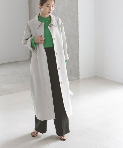 ライトフルクロススタンドカラーロングコート 